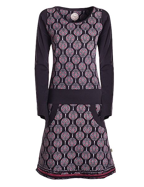 Vishes Jerseykleid Damen knielanges Kleid Baumwolle geometrisch A-Linie mit günstig online kaufen