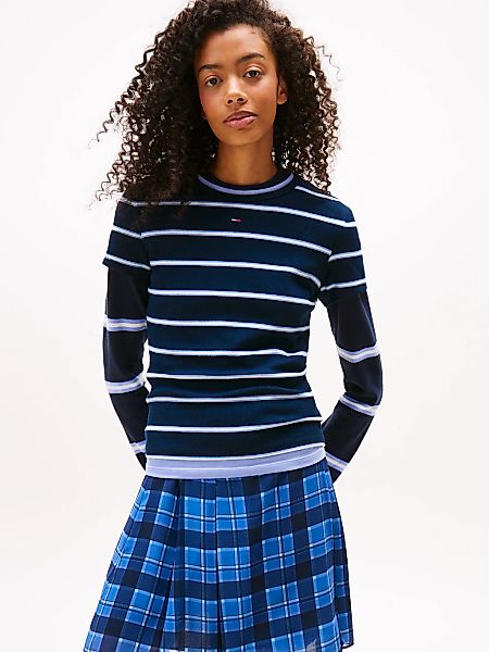 Tommy Jeans Kurzarmshirt "TJW SLIM ESSENTIAL RIB SS EXT" mit gerippter Stru günstig online kaufen