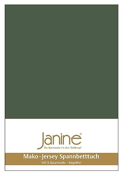Janine Janine Spannbetttuch Mako-Feinjersey 5007 olivgrün (76) Größe:  150x günstig online kaufen
