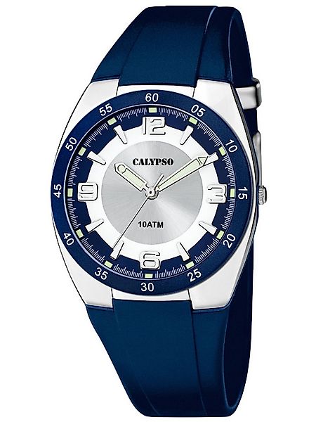 Calypso Quarzuhr Herrenuhr K5753-2 Blau Kunststoffband 40 mm günstig online kaufen