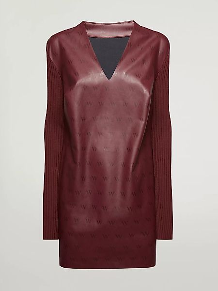 Wolford - Net Vegan Leather Dress, Frau, port royale, Größe: L günstig online kaufen