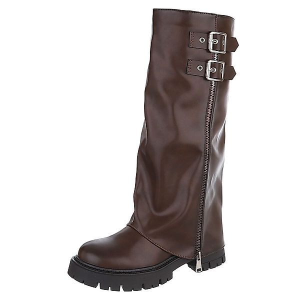 Ital-Design Stylische Damenstiefel mit Reißverschluss und günstig online kaufen