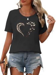 PYLIKE Kurzarmbluse Damen Sommer Casual Kurzarmbluse günstig online kaufen