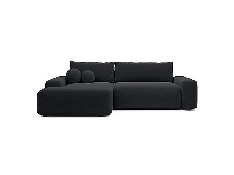 Goldstoff Ecksofa POOL Bouclé Stoff, Schlafsofa 264 cm, L-Form, Eckcouch mi günstig online kaufen