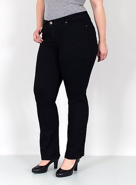 ESRA Straight-Jeans Gerade Schnitt Jeans hoher Bund mit Stretch bis Plus Si günstig online kaufen