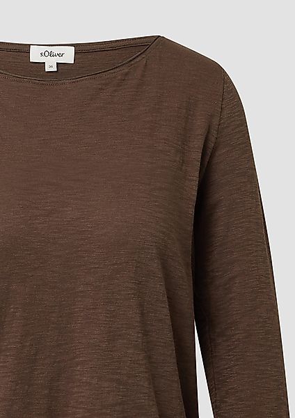 s.Oliver 3/4-Arm-Shirt T-Shirt mit Flammgarnstruktur und günstig online kaufen