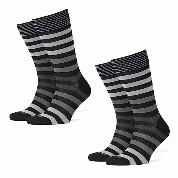 Burlington 2er Pack Herren Socken, BLACKPOOL - Blockstreifen, Clip, 40-46 ( günstig online kaufen