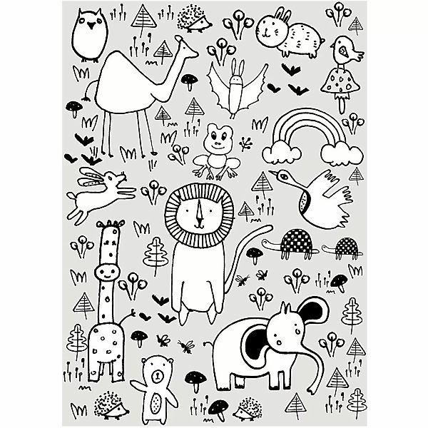 Komar Wandbild Scribble Park 30 x 40 cm günstig online kaufen