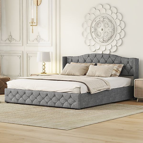 OKWISH Polsterbett Funktionsbett Doppelbett Bett Stauraumbett günstig online kaufen