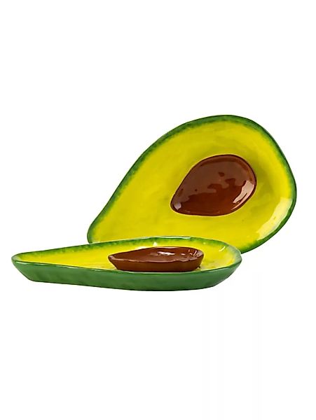 Teller-Set, 2-tlg., Avocado impré Grün günstig online kaufen