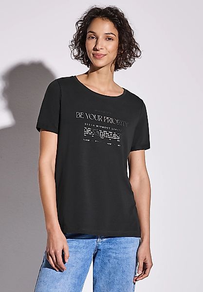 STREET ONE T-Shirt, aus Baumwolle mit Stretchante günstig online kaufen