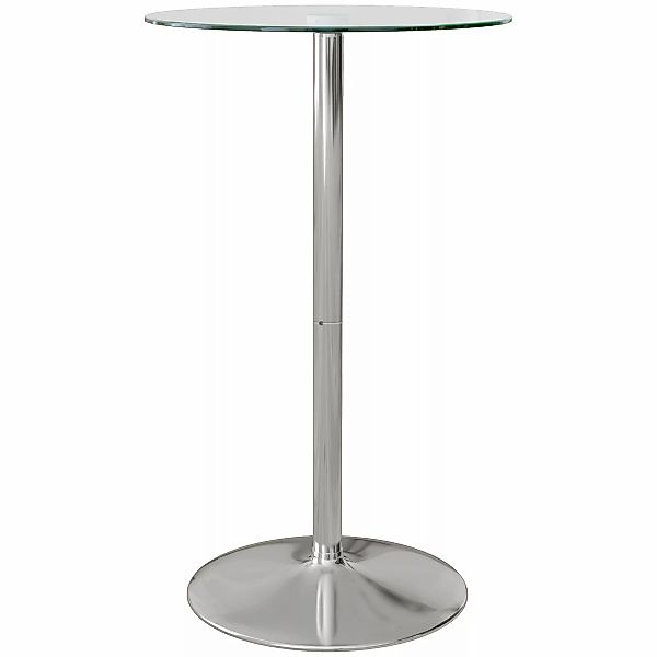 HOMCOM Bartisch Küche runder Stehtisch mit gehärteter Glasplatte 60x60x102c günstig online kaufen