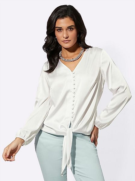 creation L Klassische Bluse Satin-Bluse Langarm günstig online kaufen