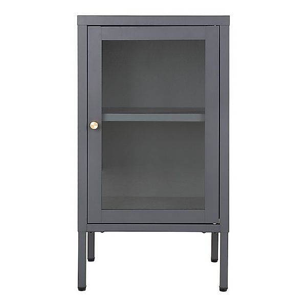 ebuy24 Vitrine Dalby Vitrinenschrank 1 Glastür grau. günstig online kaufen