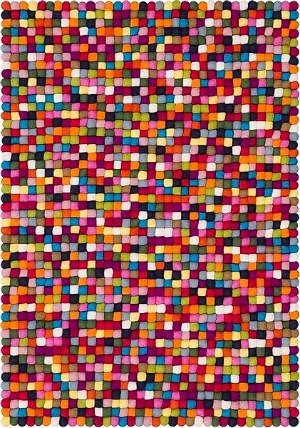 myfelt Wollteppich Lotte Filzkugelteppich eckig, Schurwolle günstig online kaufen