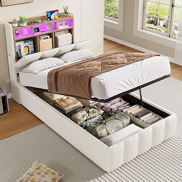 KIMENICH Polsterbett mit LED Beleuchtung und günstig online kaufen