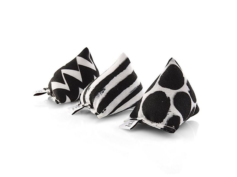 Canadian Cat Company Plüschmäuse 3er Set Mini-Pyramiden "black-white" mit K günstig online kaufen