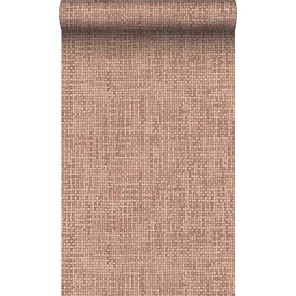 Origin Wallcoverings Tapete Leinen-Optik Terrakottarosa 50 x 900 cm günstig online kaufen