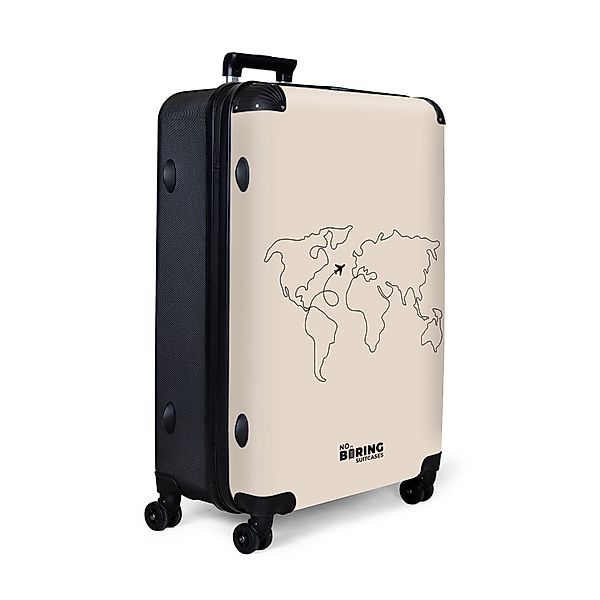 NoBoringSuitcases.com© Hartschalen-Trolley Weltkarte - Einfach - günstig online kaufen