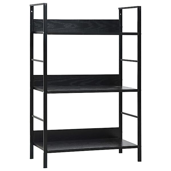 vidaXL Bücherregal Bücherregal 3 Regalböden Schwarz günstig online kaufen