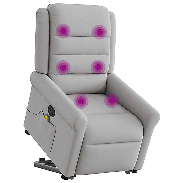 vidaXL Massagesessel mit Aufstehhilfe Elektrisch Wolkengrau Stoff 3303353 günstig online kaufen