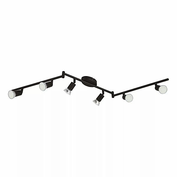 Eglo Spot Buzz-LED 6-flammig 105 cm x 6,5 cm Schwarz günstig online kaufen