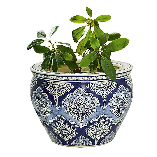 Mirabeau Übertopf Übertopf Aurélie blau/weiß günstig online kaufen