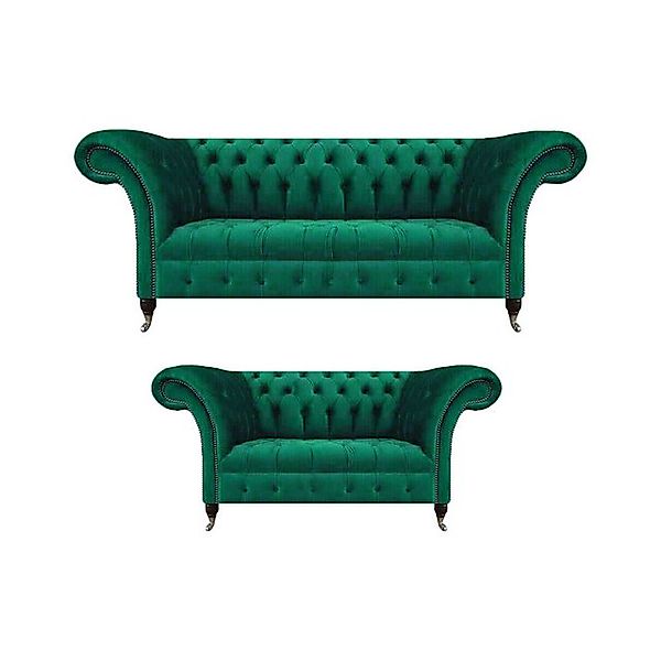 JVmoebel Chesterfield-Sofa Komplett Sofagarnitur 2x Sofas Chesterfield Einr günstig online kaufen