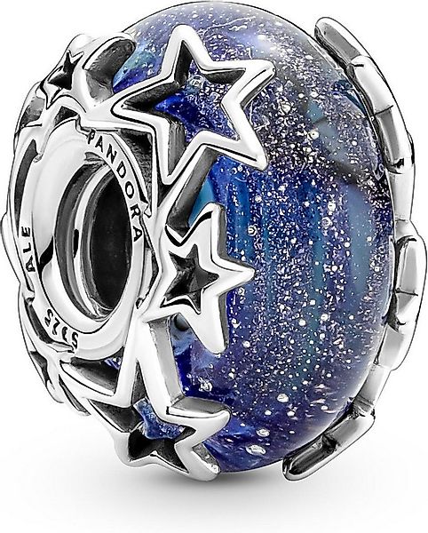 Pandora Kettenanhänger Pandora Galaxis Blau & Stern Murano-Glas Charm 79001 günstig online kaufen