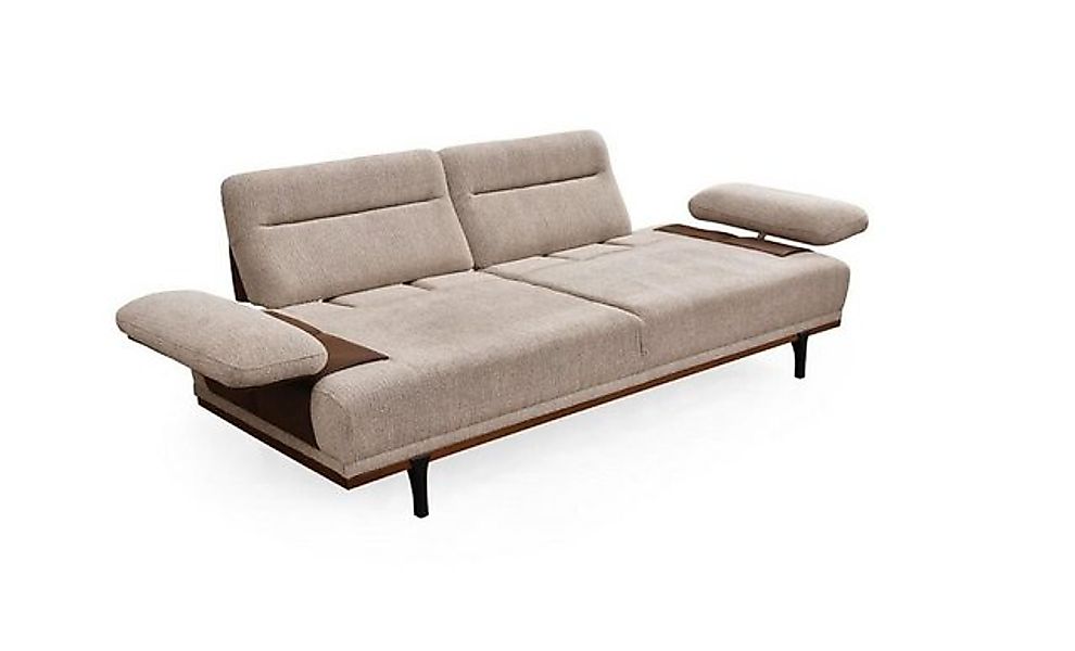 JVmoebel Sofa Sofagarnitur Stoffsofa Dreisitzer Sessel Couch Beige 2tlg Pol günstig online kaufen