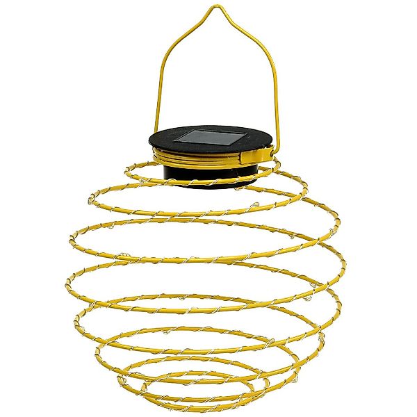 Viana Windlicht Solar Gartenleuchte Gelb 22cm günstig online kaufen