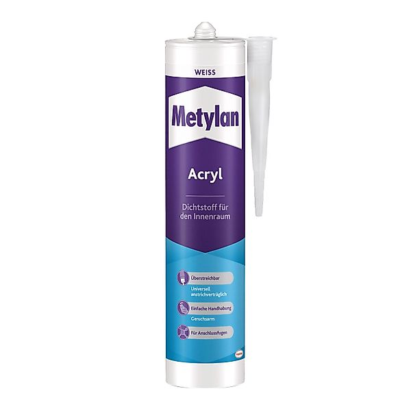 Metylan Acryl Dichtstoff Wand & Decke 300 ml Kartusche Weiß günstig online kaufen