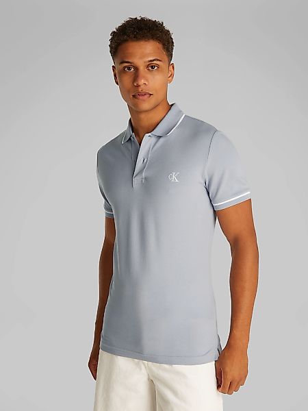 Calvin Klein Jeans Poloshirt "TIPPING SLIM POLO", mit Streifendetail am Kra günstig online kaufen