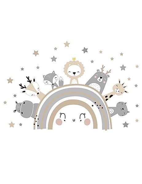 Sipo Wandbild Wandaufkleber Hase, Sterne, Tiere günstig online kaufen