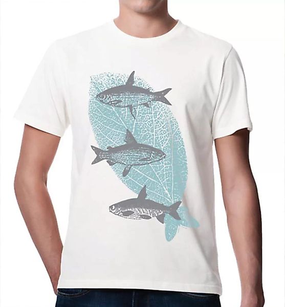 Fliegende Fische T-shirt Für Männer In Weiß, Grau & Blau günstig online kaufen