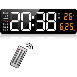 OKWISH Wanduhr 13 Zoll LED Digitale günstig online kaufen