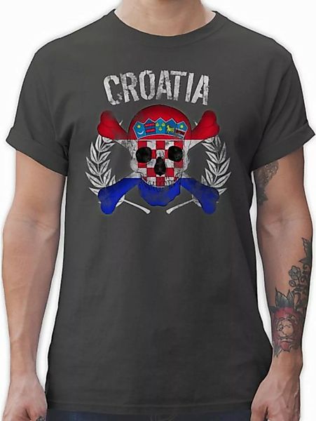 Shirtracer T-Shirt Kroatien WM Totenkopf Croatia 2024 Fussball EM Fanartike günstig online kaufen