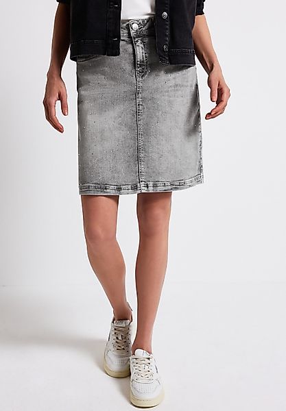 STREET ONE Jeansrock mit Schmucksteinen günstig online kaufen