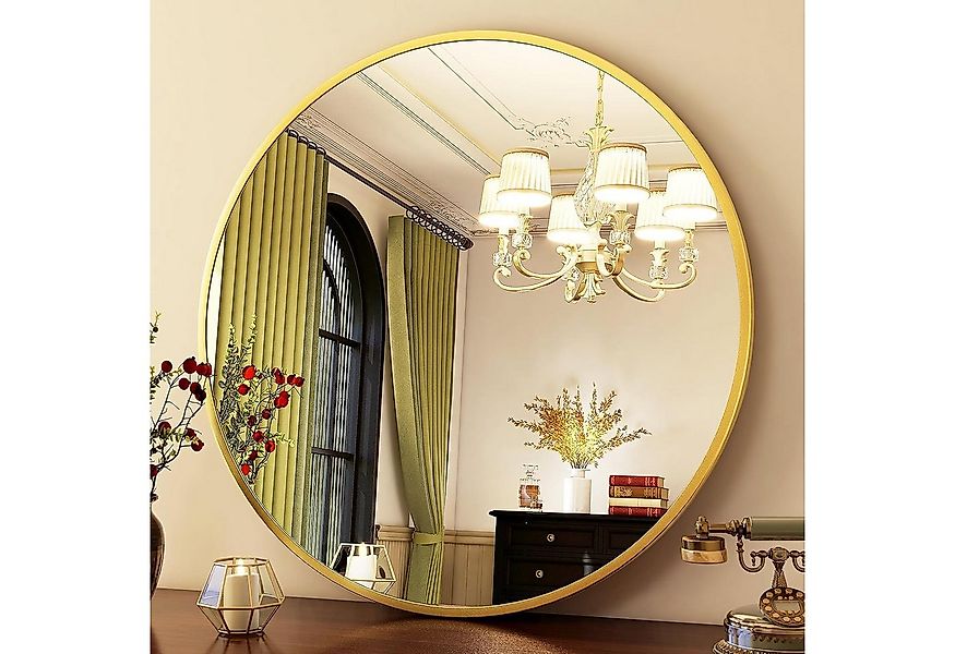 MC Star Wandspiegel Runder Wandspiegel mit gebürstetem Aluminiumrahmen (Mod günstig online kaufen