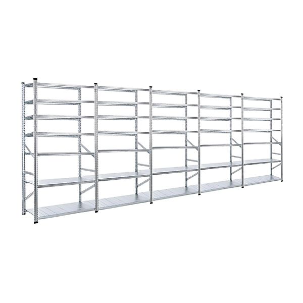 PROREGAL Fachbodenregal Proximo  Stecksystem 250 x 450 x 50 cm 7 Ebenen Bei günstig online kaufen