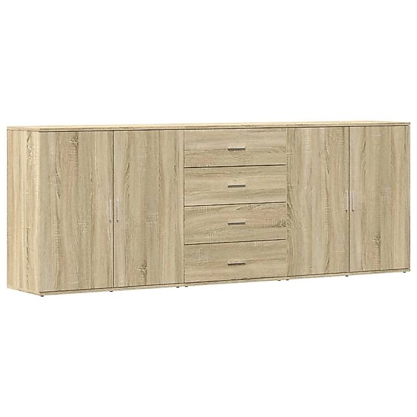 vidaXL Sideboards 3 Stk Sonoma-Eiche Holzwerkstoff 3276611 günstig online kaufen