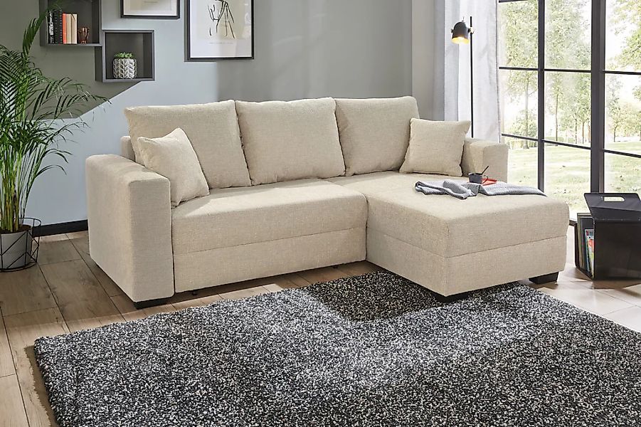Jockenhöfer Gruppe Ecksofa "Elmau L-Form, B: 235 cm" mit Bettfunktion, Bett günstig online kaufen