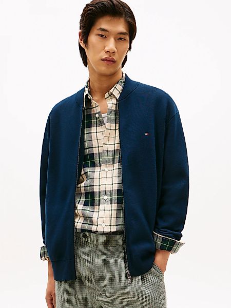 Tommy Hilfiger Cardigan "FULL MILANO BASEBALL" mit feiner Struktur, normale günstig online kaufen