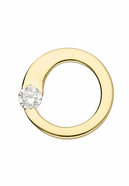 Adelia´s Kettenanhänger Damen 925 Silber Anhänger mit Zirkonia Ø 11,7 mm, m günstig online kaufen