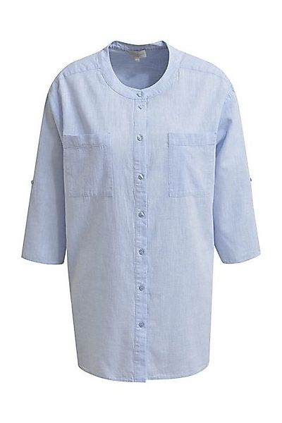Milano Italy Blusentop BLOUSE W ROUNDNECK AE PLACKET, CHES AZUR günstig online kaufen