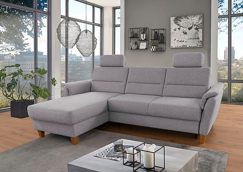 Home affaire Ecksofa "Palmera L-Form, B: 244 cm" optional Bettfunktion & Be günstig online kaufen