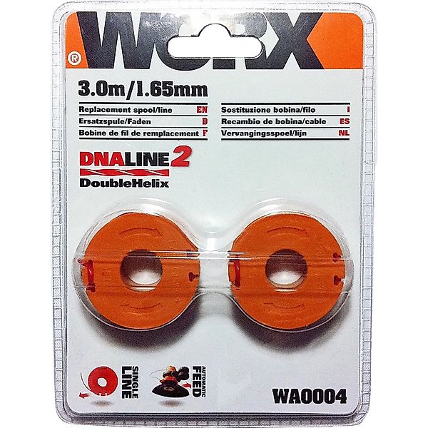 Worx Rasentrimmer-Ersatzspule "WA0004.1 Faden" 2 Stk. tlg. für alle 20V WOR günstig online kaufen