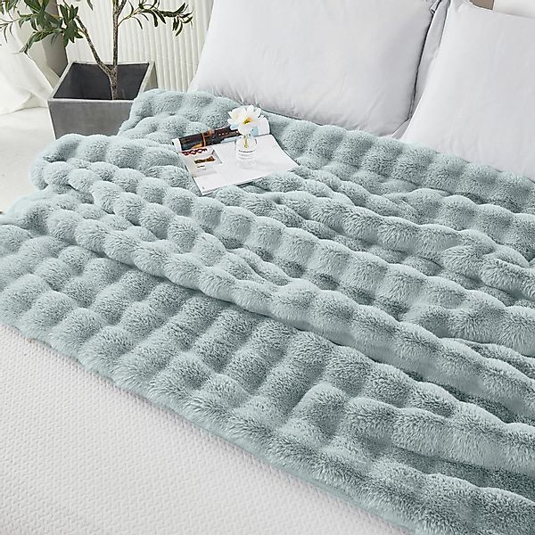 Wohndecke Sofadecke Welle Plüschdecke Zotteldecke Künstlich günstig online kaufen