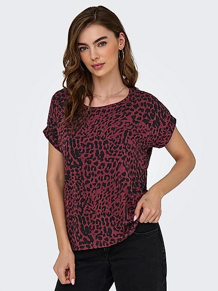 ONLY Kurzarmshirt ONLMOSTER – Shirt mit Animal-Print und lockerem Schnitt a günstig online kaufen