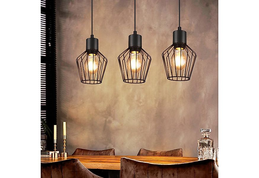 Nettlife Pendelleuchte Retro Schwarz E27 Metallschirm Industrie Stil Hängel günstig online kaufen